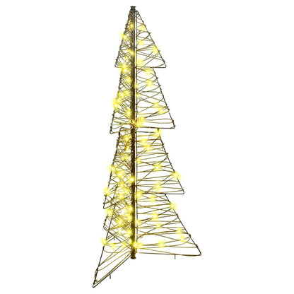 Weihnachtsbaum mit 100 LEDs Warmes Weiß 120 cm Rattan