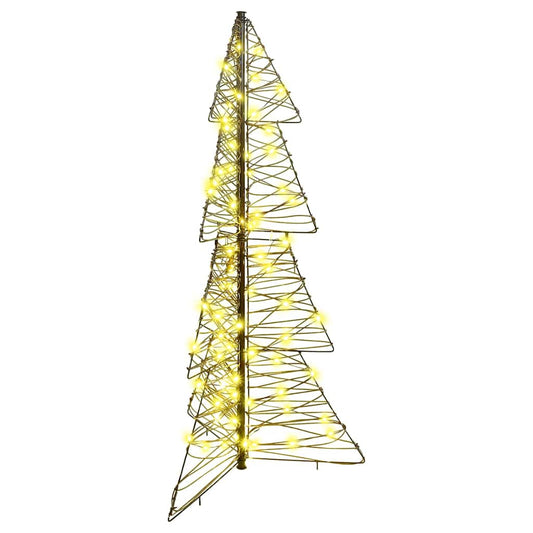 Weihnachtsbaum mit 100 LEDs Warmes Weiß 120 cm Rattan