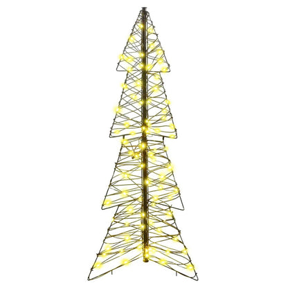 Weihnachtsbaum mit 100 LEDs Warmes Weiß 120 cm Rattan