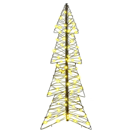 Weihnachtsbaum mit 100 LEDs Warmes Weiß 120 cm Rattan