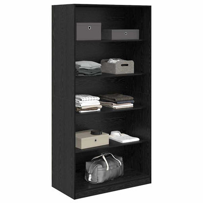 Kleiderschrank mit Regal Schwarz Eichen-Optik 100 x 50 x 200 cm