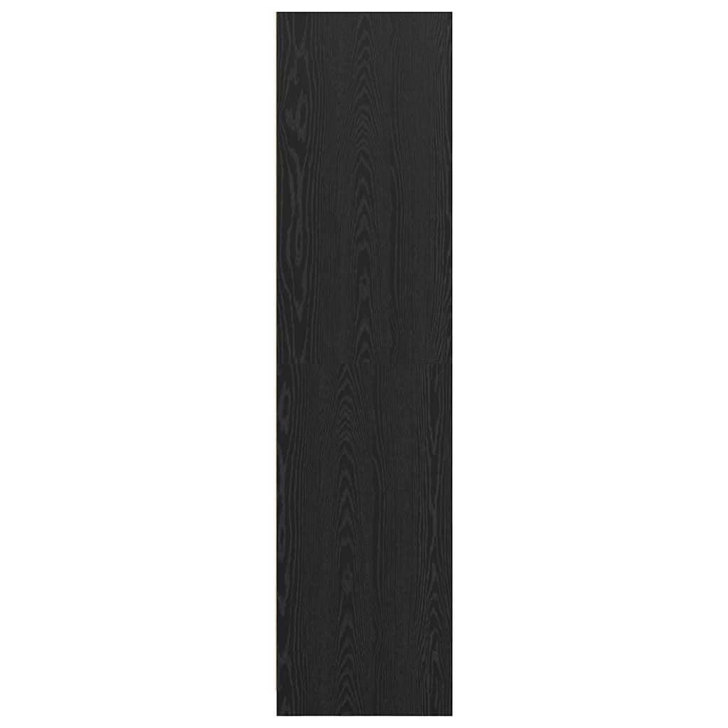 Kleiderschrank mit Regal Schwarz Eichen-Optik 100 x 50 x 200 cm