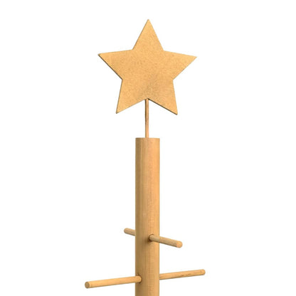 Holz Weihnachtsbaum mit Ständer Braun 75 cm Bambus