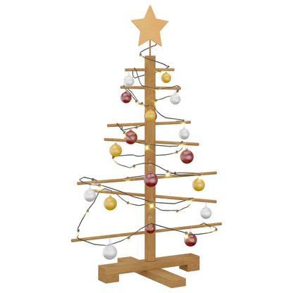 Holz Weihnachtsbaum mit Ständer Braun 75 cm Bambus