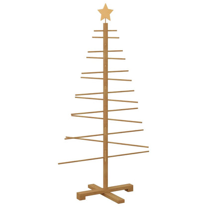 Holz Weihnachtsbaum mit Ständer Braun 125 cm Bambus