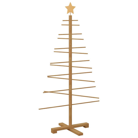 Holz Weihnachtsbaum mit Ständer Braun 125 cm Bambus