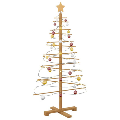 Holz Weihnachtsbaum mit Ständer Braun 125 cm Bambus