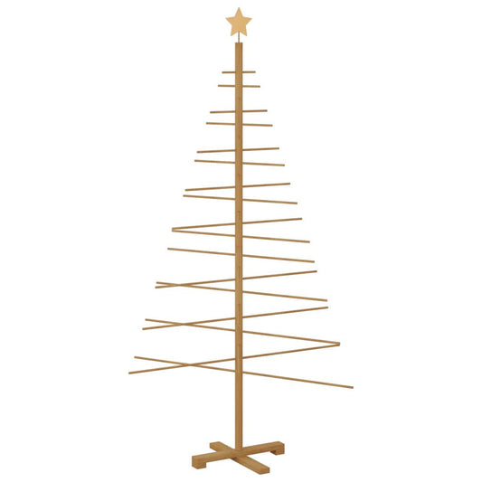 Holz Weihnachtsbaum mit Ständer Braun 180 cm Bambus