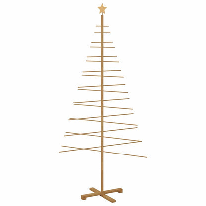 Holz Weihnachtsbaum mit Ständer Braun 210 cm Bambus