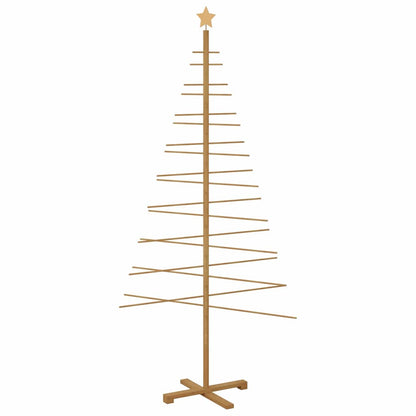 Holz Weihnachtsbaum mit Ständer Braun 210 cm Bambus