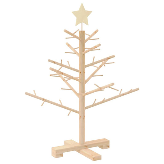 Holz Weihnachtsbaum mit Ständer Natur 75 cm Massivholz Kiefer