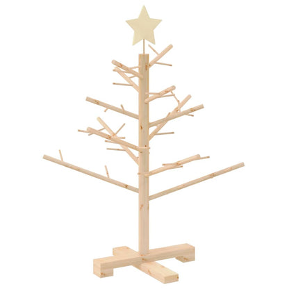 Holz Weihnachtsbaum mit Ständer Natur 75 cm Massivholz Kiefer