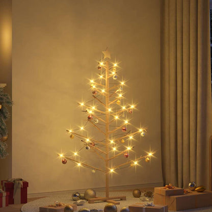 Holz Weihnachtsbaum mit Ständer Natur 150 cm Massivholz Kiefer