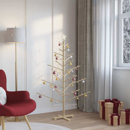 Holz Weihnachtsbaum mit Ständer Natur 150 cm Massivholz Kiefer