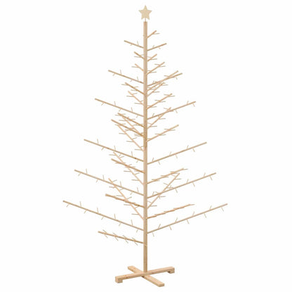 Holz Weihnachtsbaum mit Ständer Natur 210 cm Massivholz Kiefer