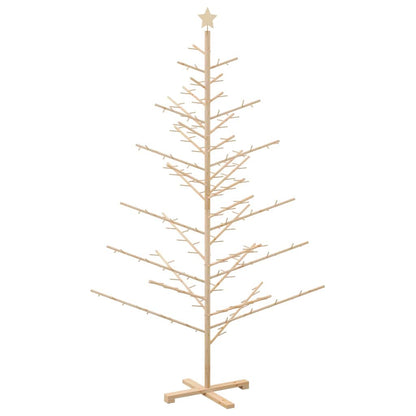 Holz Weihnachtsbaum mit Ständer Natur 210 cm Massivholz Kiefer