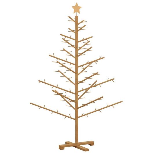 Holz Weihnachtsbaum mit Ständer Braun 150 cm Massivholz Kiefer