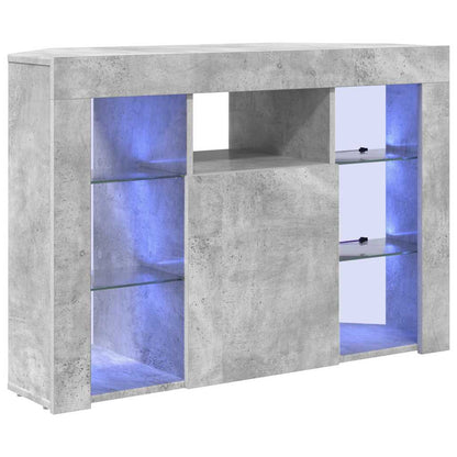 Eck-LED-TV-Schrank Beton Grau 103 x 40 x 68 cm Holzwerkstoff
