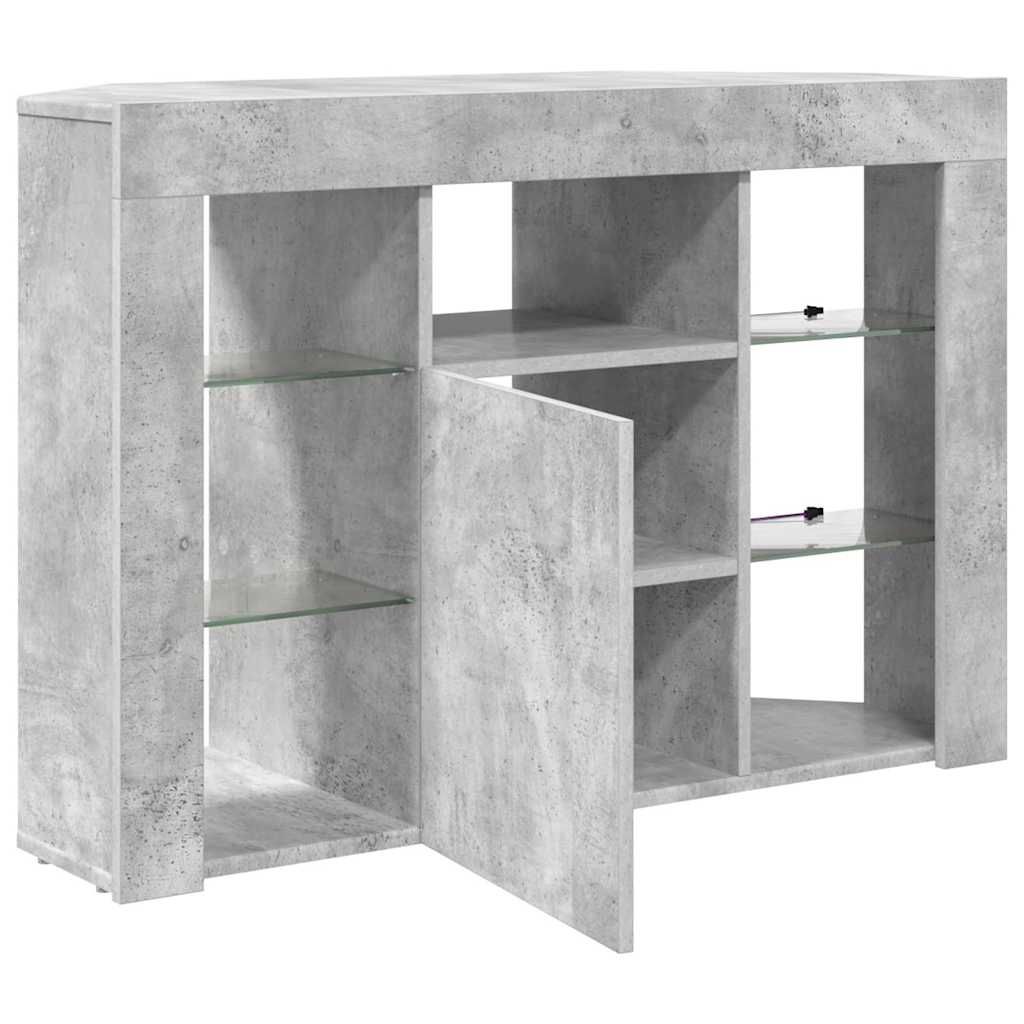 Eck-LED-TV-Schrank Beton Grau 103 x 40 x 68 cm Holzwerkstoff