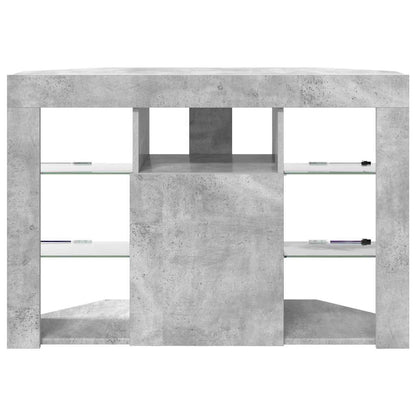 Eck-LED-TV-Schrank Beton Grau 103 x 40 x 68 cm Holzwerkstoff