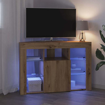 Eck-LED-TV-Schrank Artisan-Eiche 108 x 40 x 68 cm Holzwerkstoff