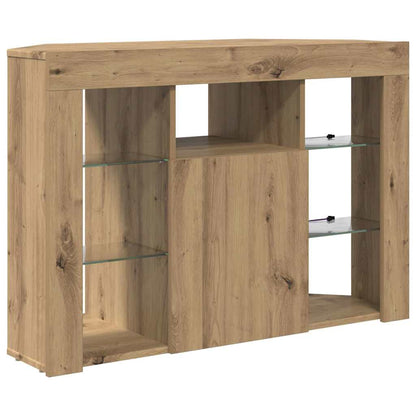 Eck-LED-TV-Schrank Artisan-Eiche 108 x 40 x 68 cm Holzwerkstoff