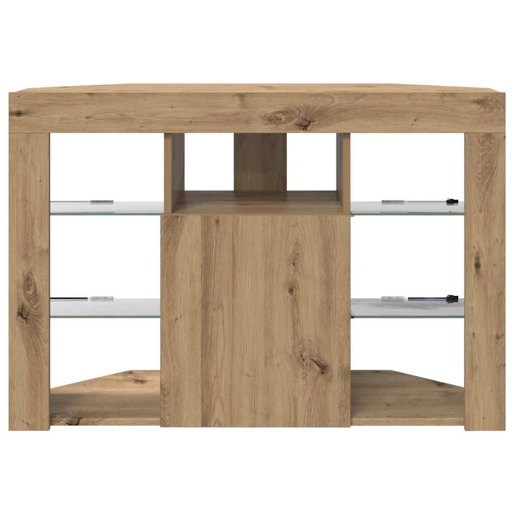 Eck-LED-TV-Schrank Artisan-Eiche 108 x 40 x 68 cm Holzwerkstoff