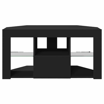 Eck-LED-TV-Schrank Schwarz 101 x 40 x 50 cm Holzwerkstoff