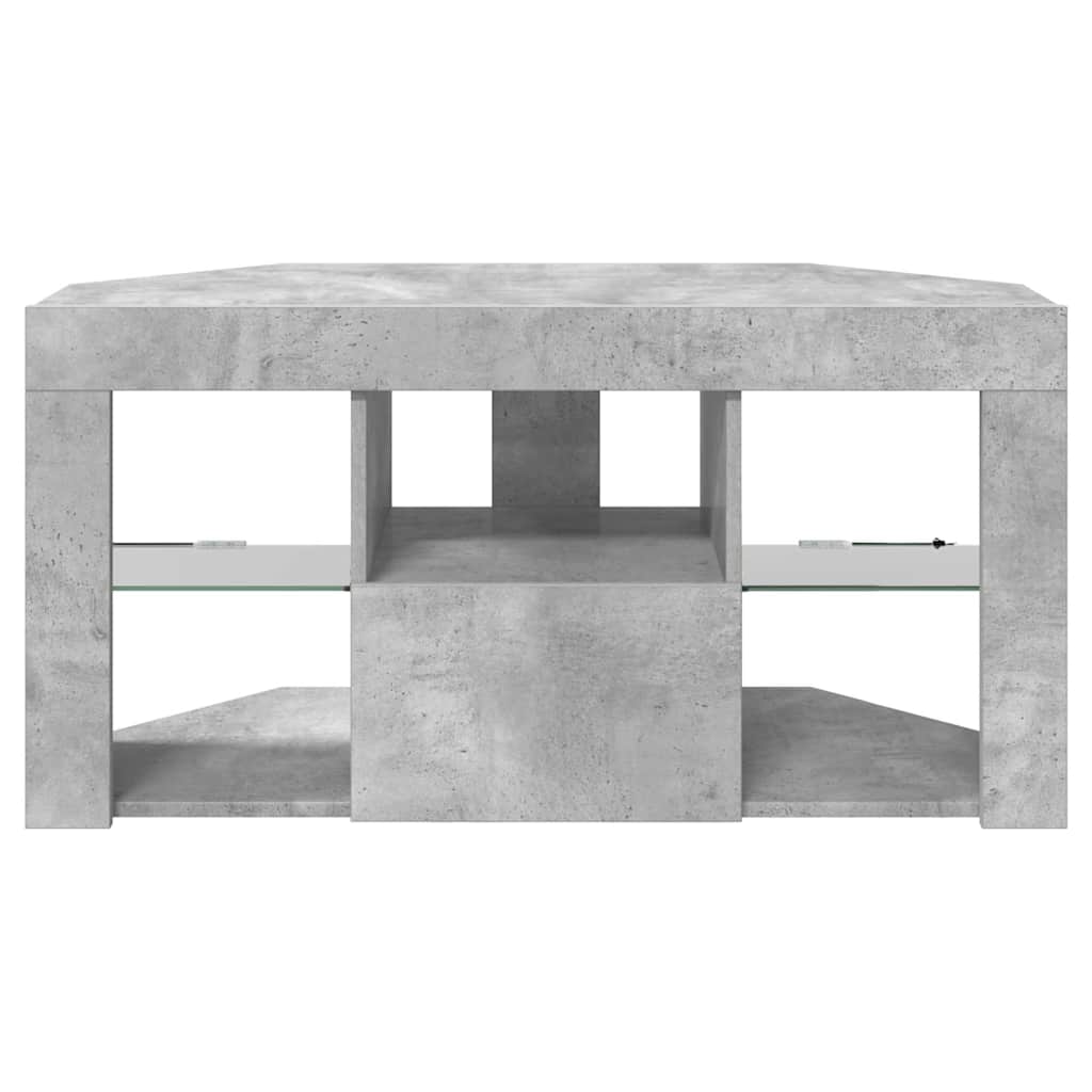 Eck-LED-TV-Schrank Beton Grau 103 x 40 x 50 cm Holzwerkstoff