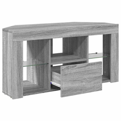 Eck-LED-TV-Schrank Graues Sonoma 106 x 40 x 50 cm Holzwerkstoff