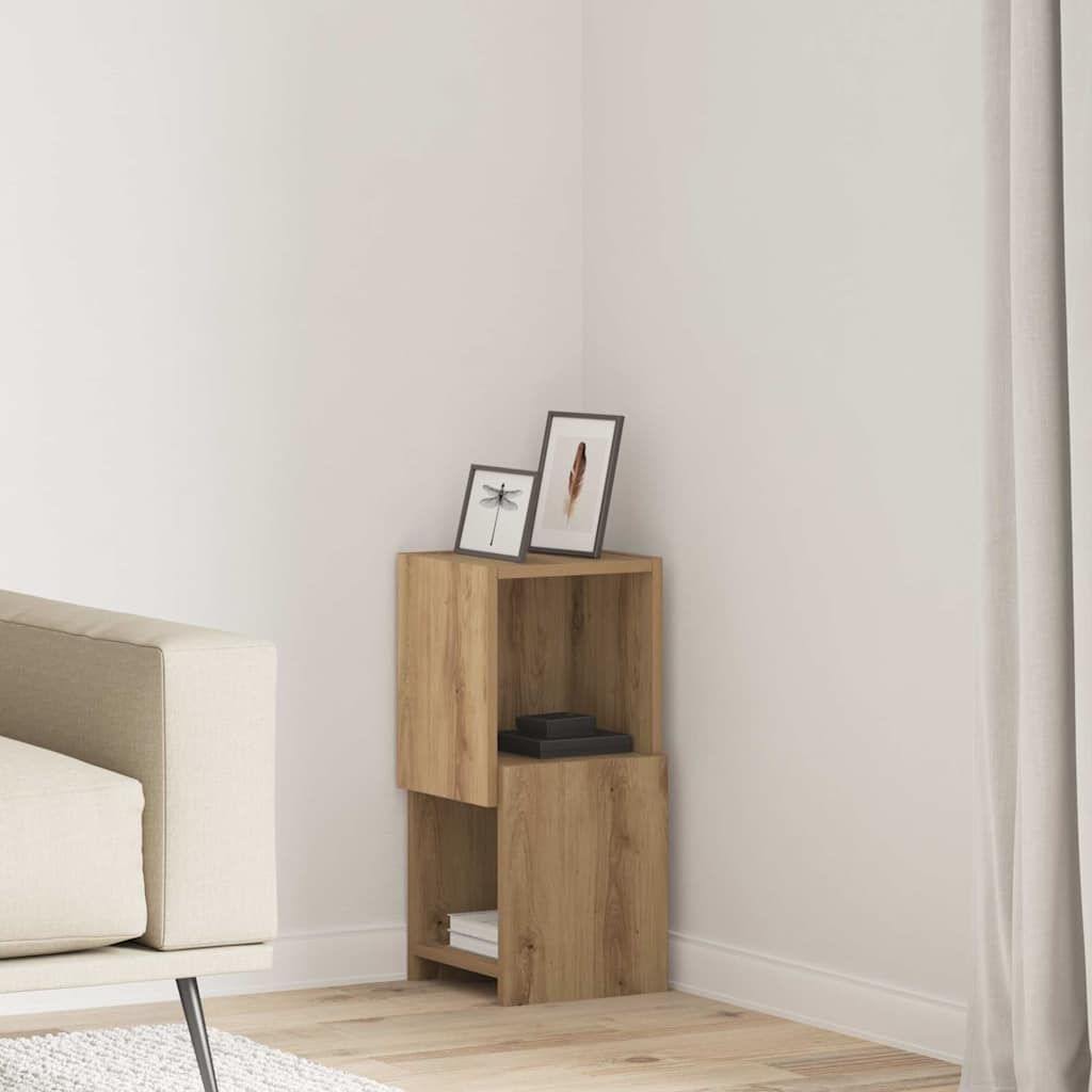 Eckschrank Weiß 25,5x25x55cm Holzwerkstoff