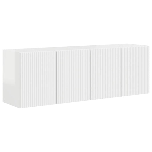 TV-Wandschrank 2 pcs Hochglanz Weiß 59,5 x 31 x 40 cm