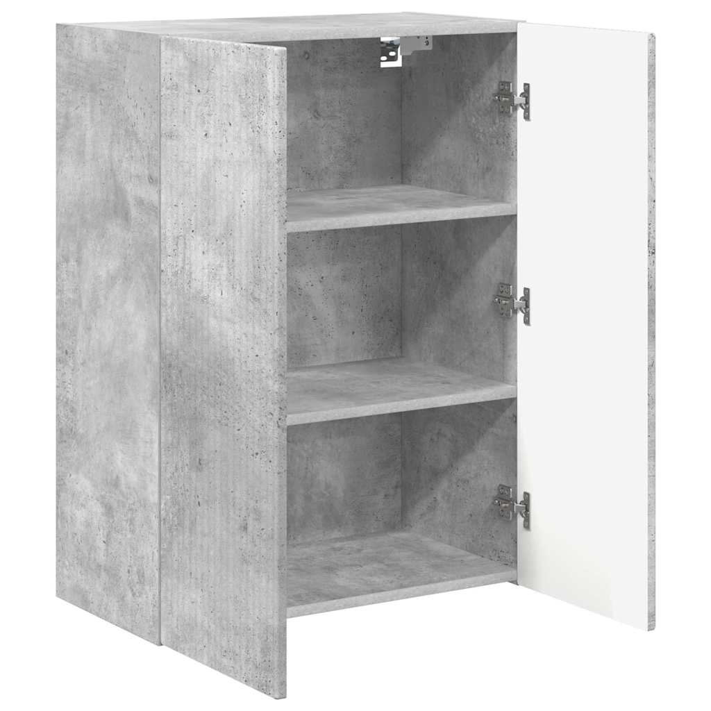 TV-Wandschrank Beton Grau 59,5 x 31 x 80 cm Holzwerkstoff