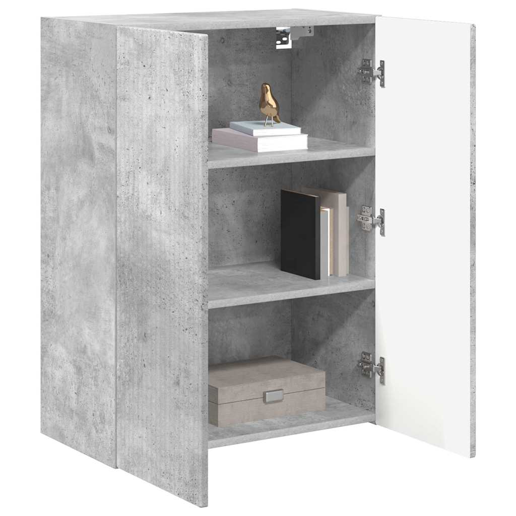 TV-Wandschrank Beton Grau 59,5 x 31 x 80 cm Holzwerkstoff