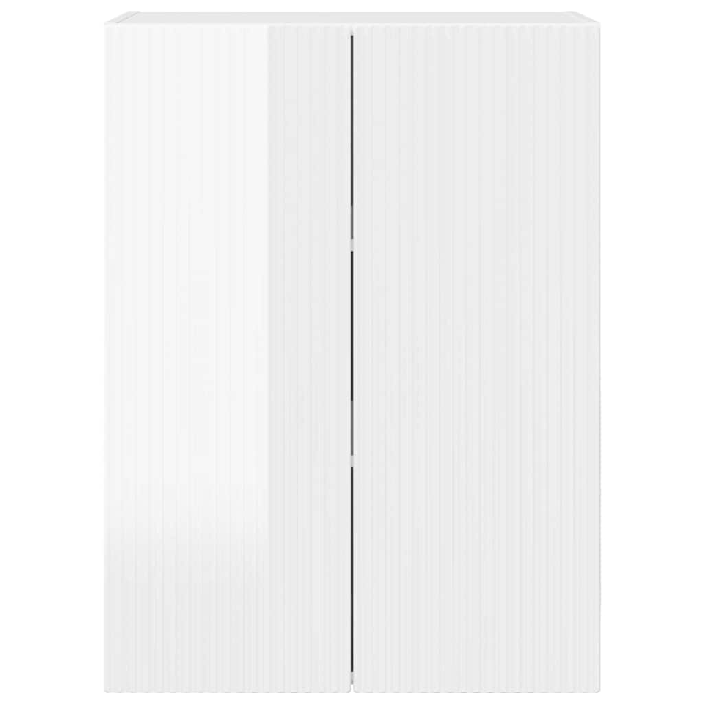 TV-Wandschrank Hochglanz Weiß 59,5 x 31 x 80 cm Holzwerkstoff