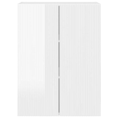 TV-Wandschrank Hochglanz Weiß 59,5 x 31 x 80 cm Holzwerkstoff