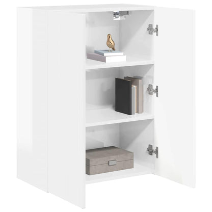 TV-Wandschrank Hochglanz Weiß 59,5 x 31 x 80 cm Holzwerkstoff