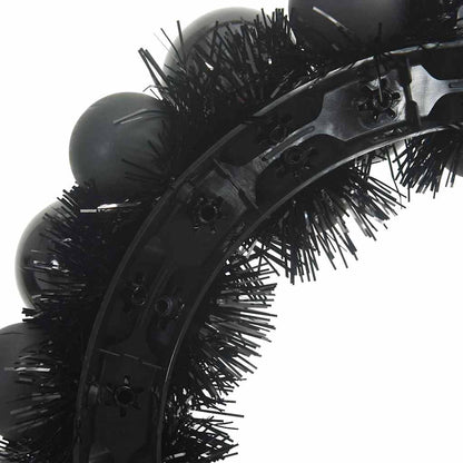 Weihnachtsballkränze 2 pcs Schwarz 33 x 33 x 7 cm Polystyrol