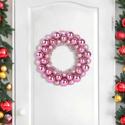 Weihnachtsballkränze 2 pcs Rosa 33 x 33 x 7 cm Polystyrol