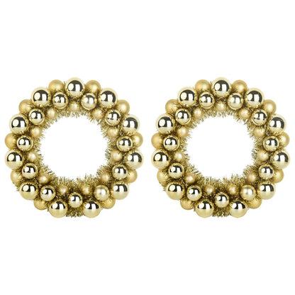Weihnachtsballkränze 2 pcs Gold 33 x 33 x 7 cm Polystyrol