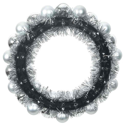 Weihnachtsballkränze 2 pcs Silber 33 x 33 x 7 cm Polystyrol