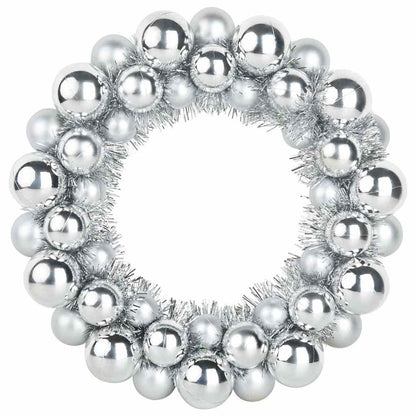 Weihnachtsballkränze 2 pcs Silber 33 x 33 x 7 cm Polystyrol