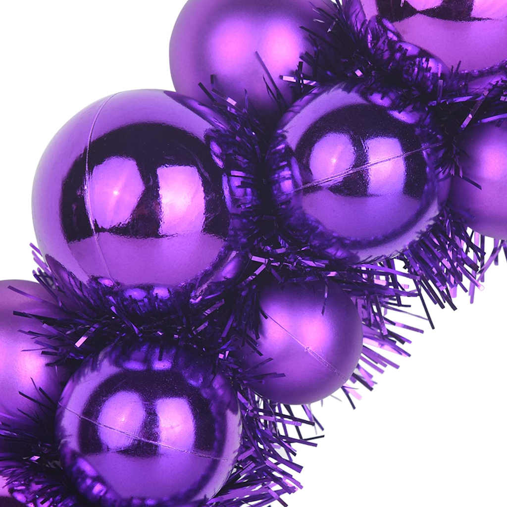 Weihnachtsballkränze 2 pcs Lila 33 x 33 x 7 cm Polystyrol