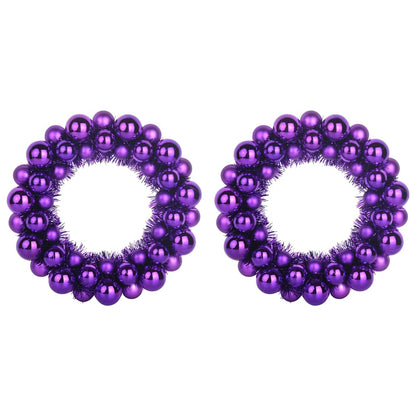 Weihnachtsballkränze 2 pcs Lila 33 x 33 x 7 cm Polystyrol