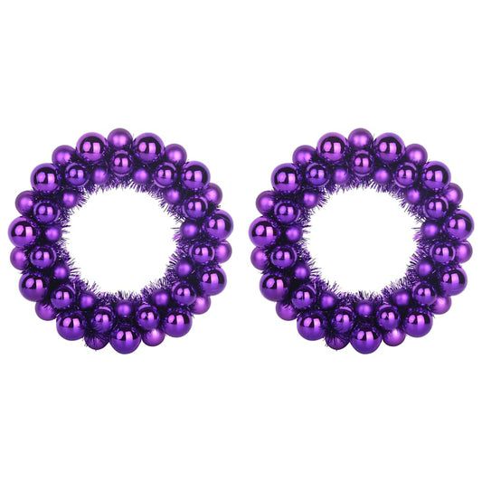 Weihnachtsballkränze 2 pcs Lila 33 x 33 x 7 cm Polystyrol