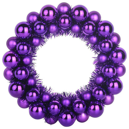 Weihnachtsballkränze 2 pcs Lila 33 x 33 x 7 cm Polystyrol