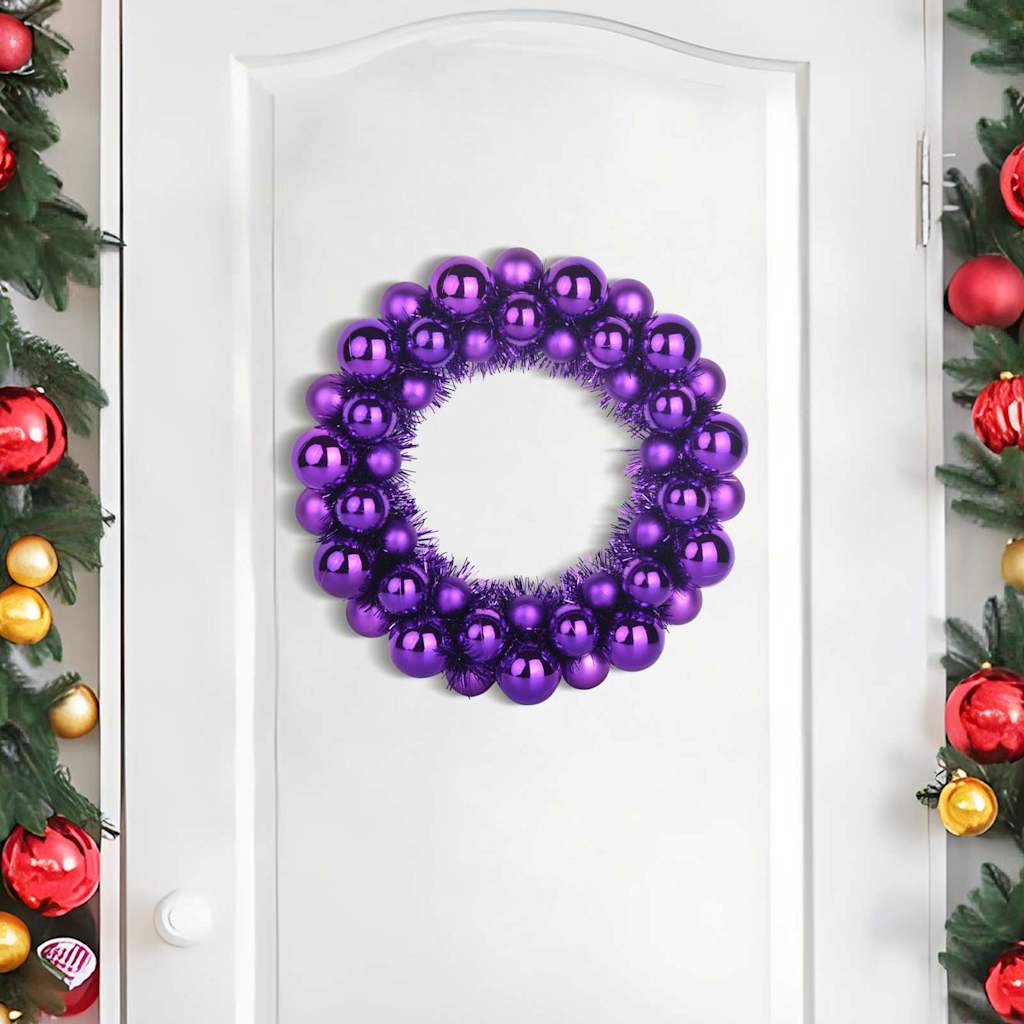 Weihnachtsballkränze 2 pcs Lila 33 x 33 x 7 cm Polystyrol