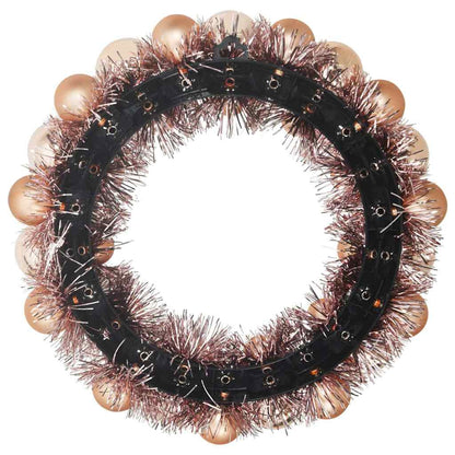 Weihnachtsballkränze 2 pcs Rose Gold 33 x 33 x 7 cm Polystyrol