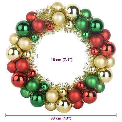 Weihnachtsballkränze 2 pcs Mehrfarbig 33 x 33 x 7 cm Polystyrol
