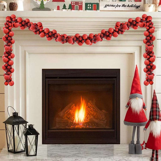 Weihnachtskugelgirlande Rot 186 cm Polystyrol